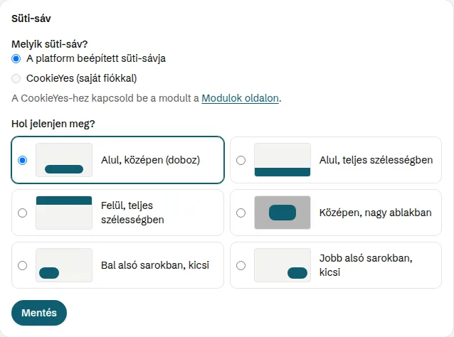 A Süti-sáv kártya