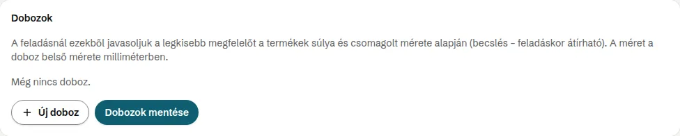 A Dobozok kártya